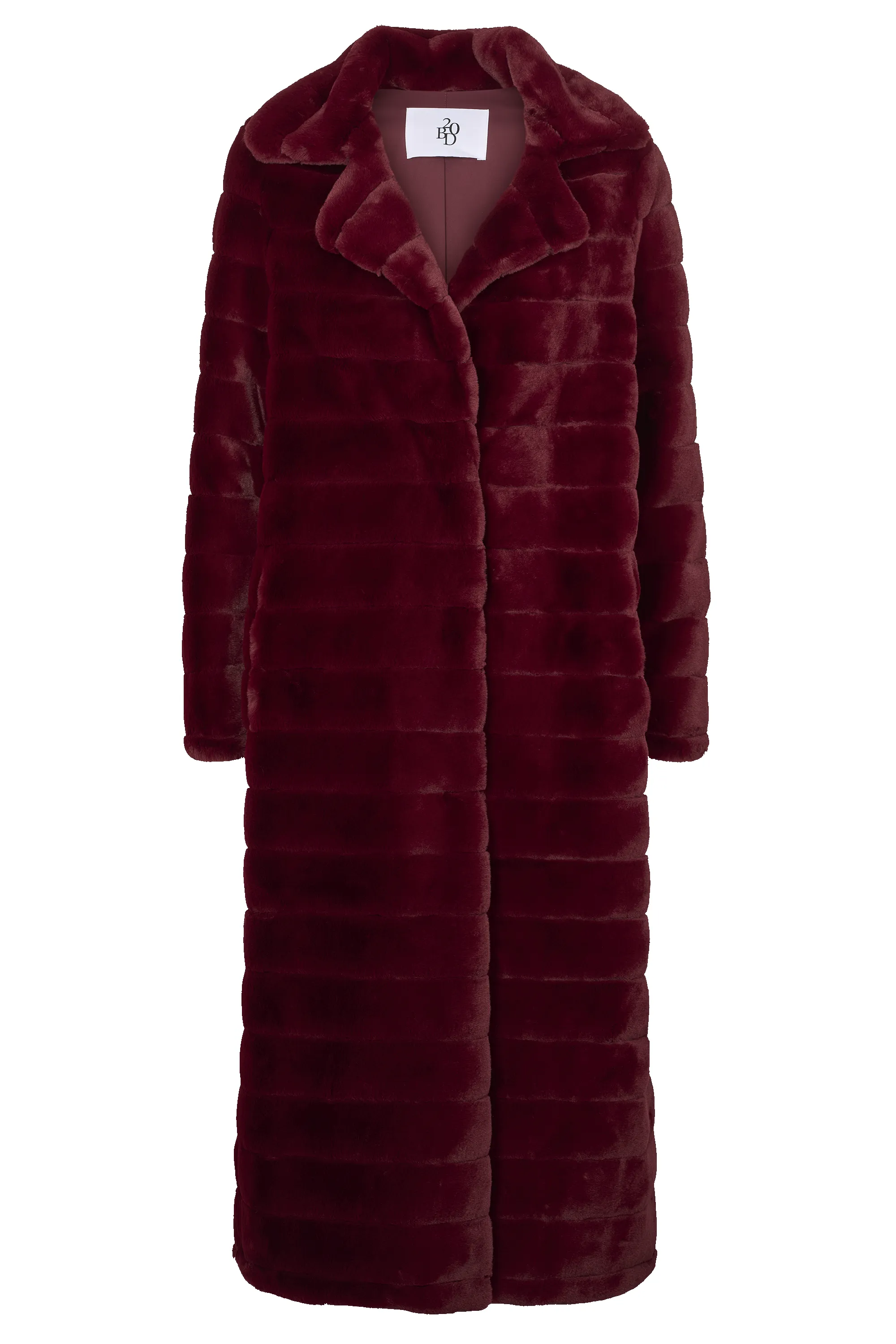 Bailey Faux Fur Coat Long Bordeaux sold by Americandreams