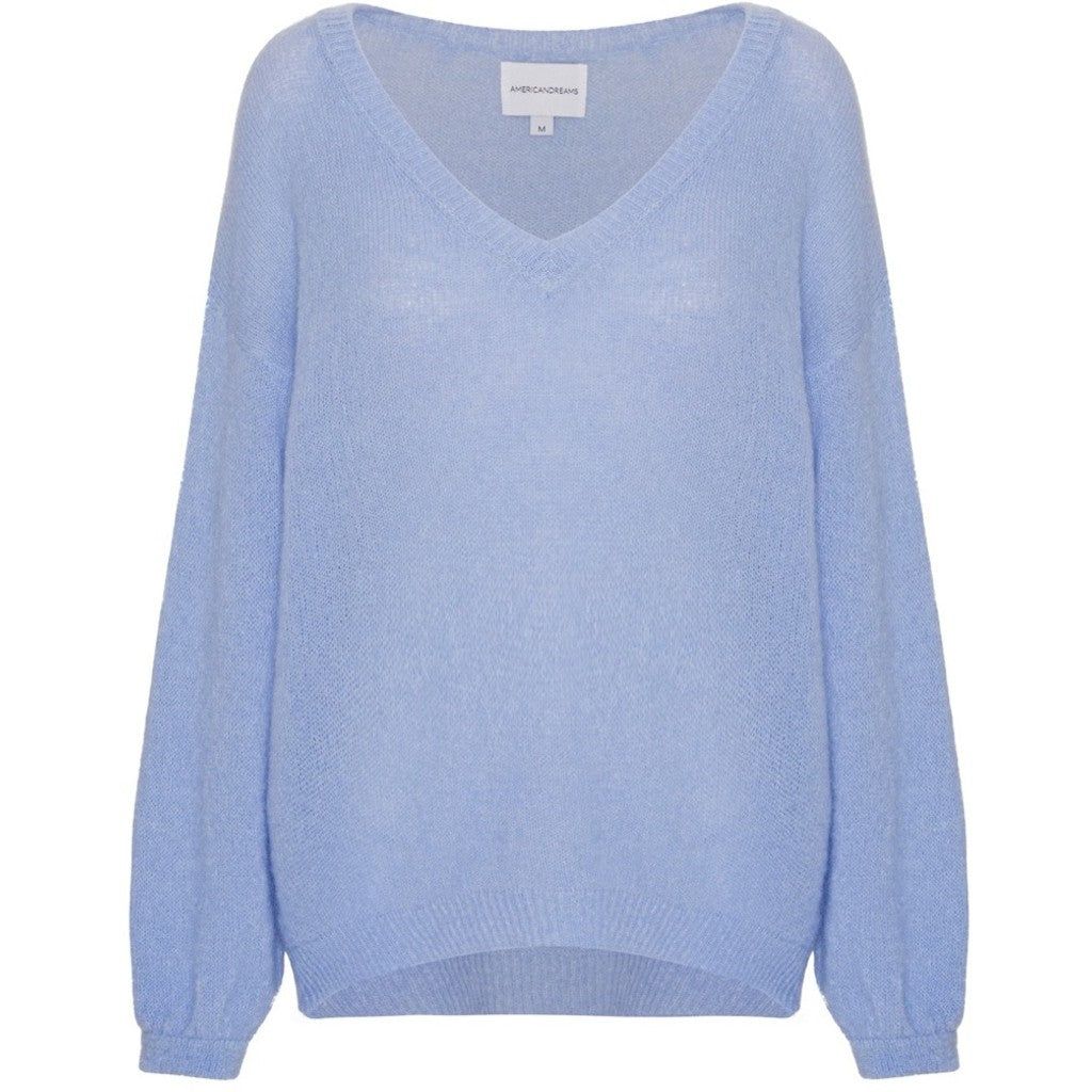 Silja Back Letters - Light Blue W/ Coral Red Letters (DREAM) sold by American Dream product image thumbnail 2