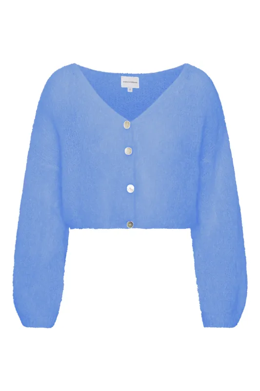 Cornelia Cropped Cardigan Sky Blue sold by Americandreams