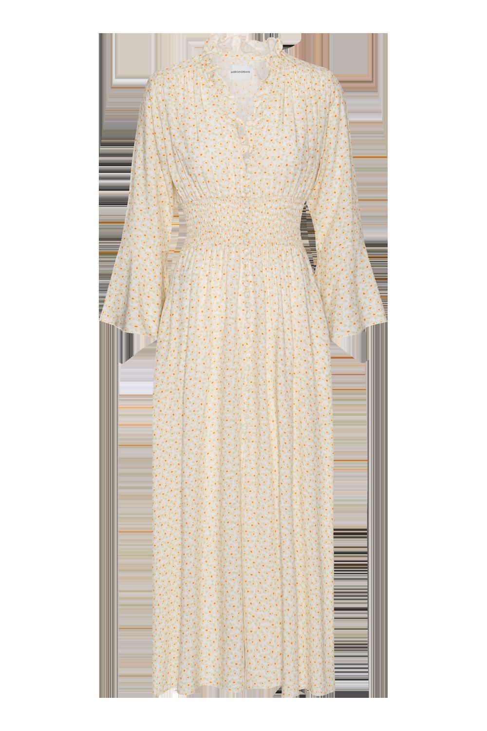 Sally Long Dress Cream Flower sold by American Dream