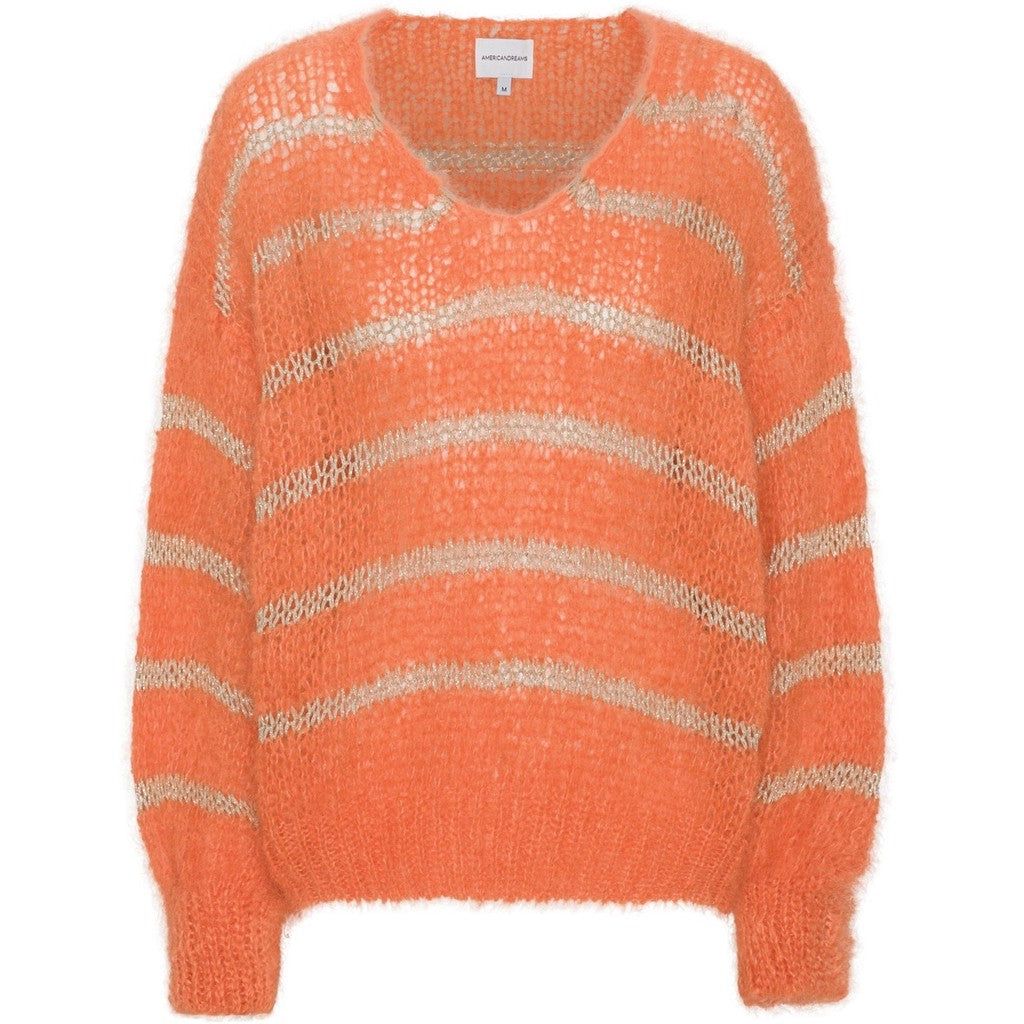 Katie LS Knit - Orange W/Gold sold by American Dream