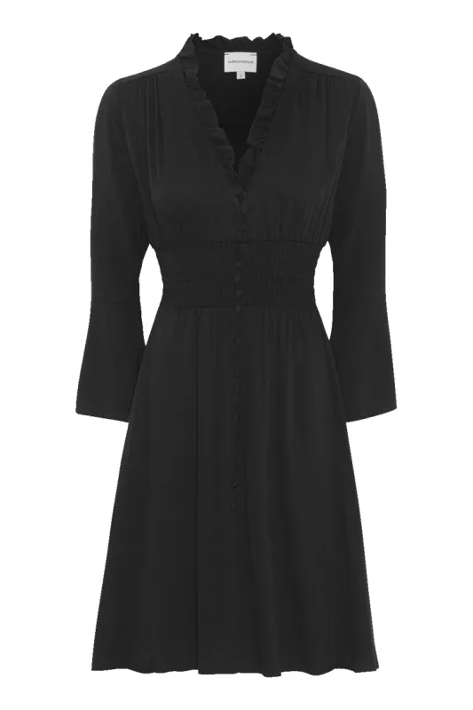 Sally Short Dress Black Solid sold by Americandreams