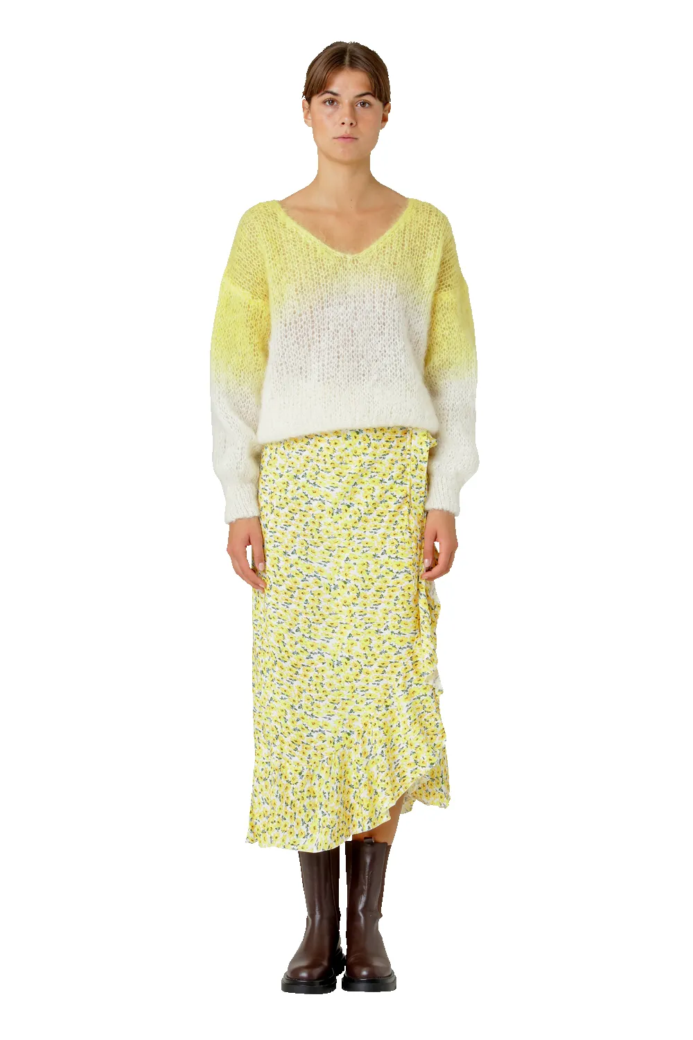 Milana Knit 2-Colored Yellow/White sold by Americandreams product image thumbnail 2