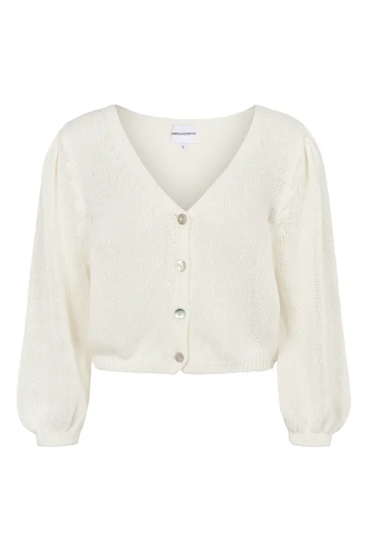 Manda Cotton Cardigan White sold by Americandreams