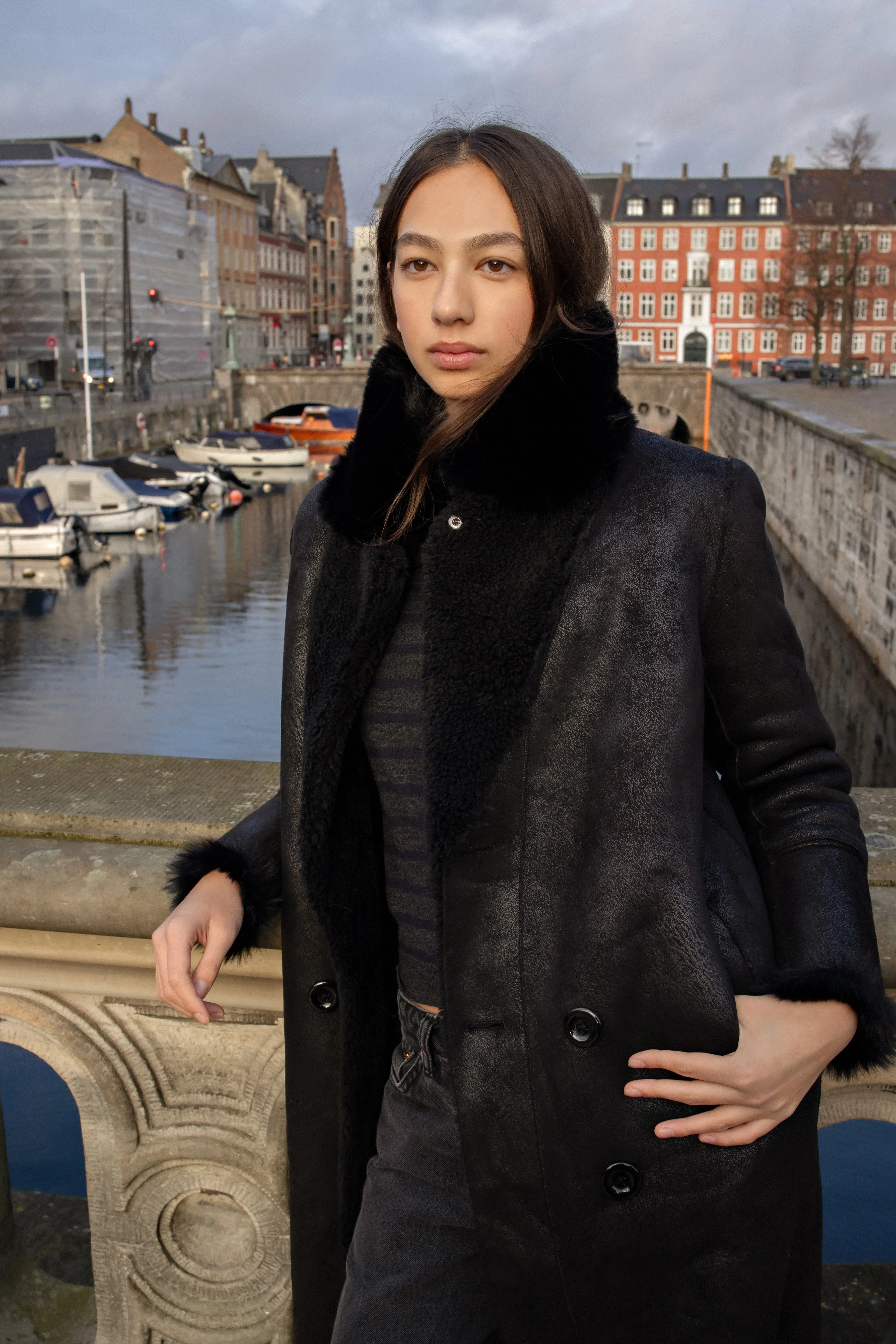 Leona Wool Coat Long Black sold by Americandreams product image thumbnail 3