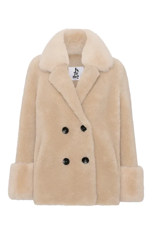 Fiona Short Wool Coat Beige sold by Americandreams