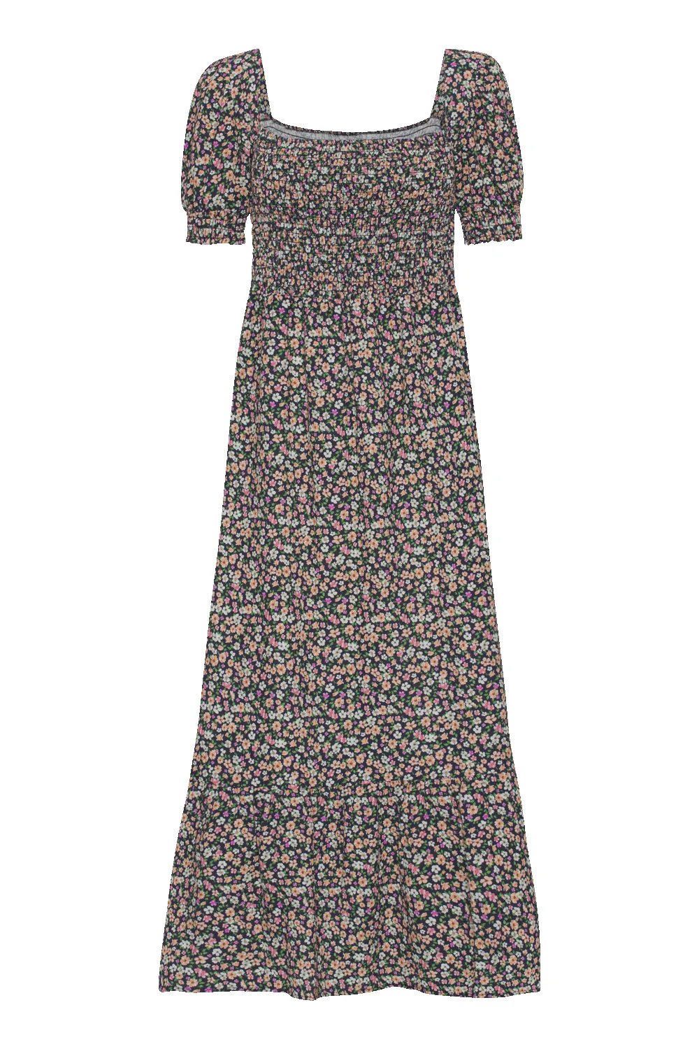 Jade Cotton Long Dress Navy Flower - Sample sold by Americandreams