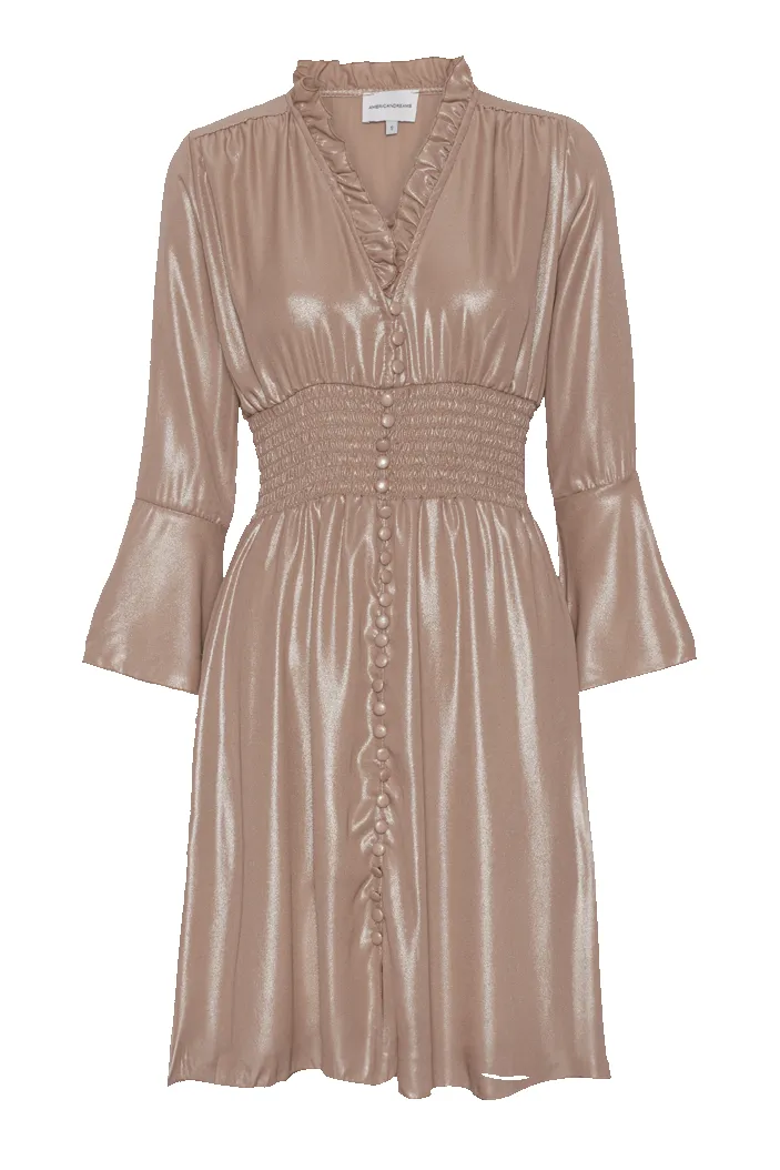 Sally Short Shimmer Dress Beige sold by Americandreams