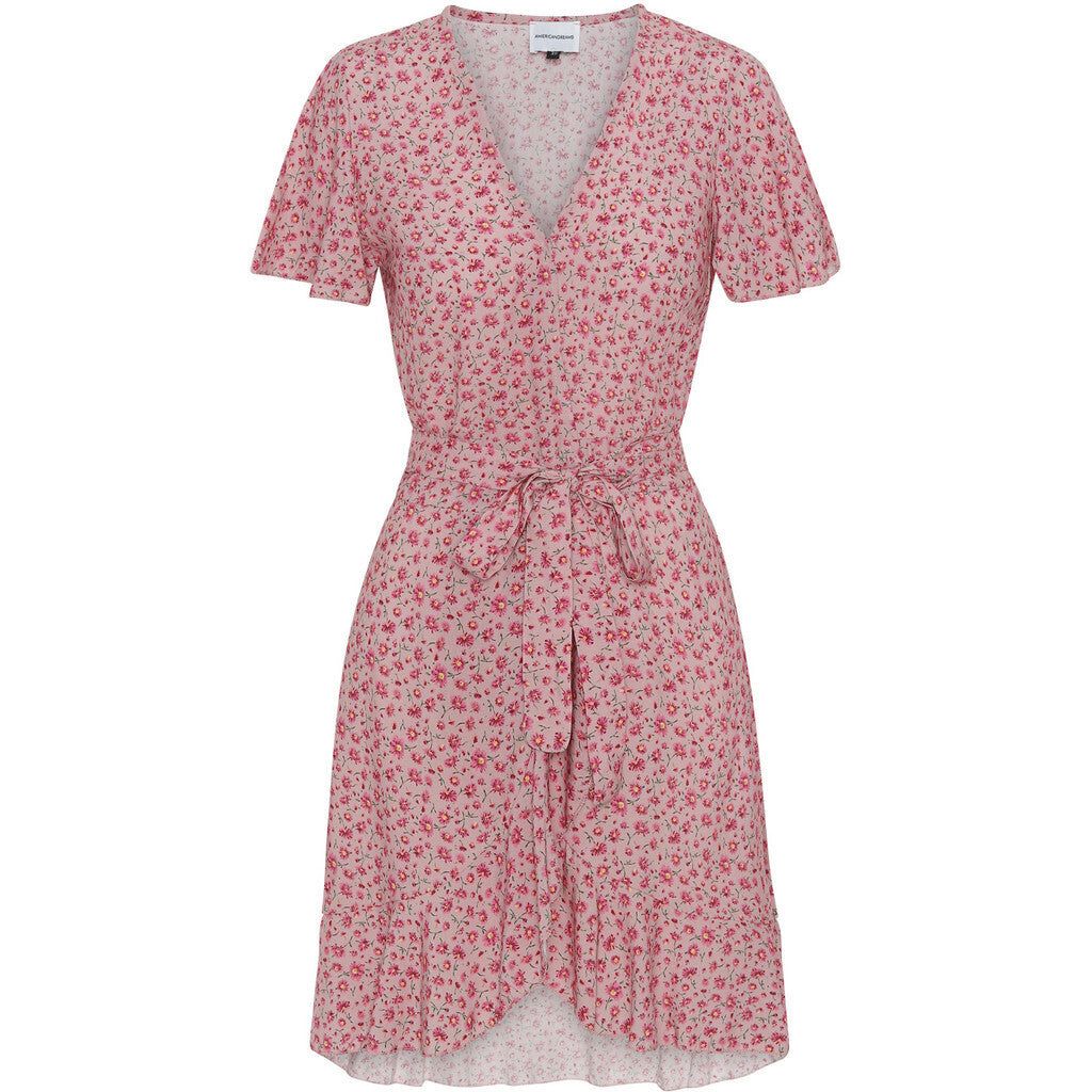 Milly Wrap Dress Short - Light Pink Flower sold by American Dream