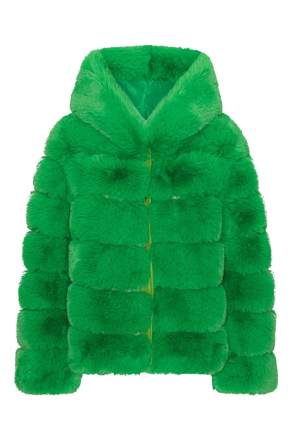 Blake Short Faux Fur Jacket Emerald Green sold by Americandreams