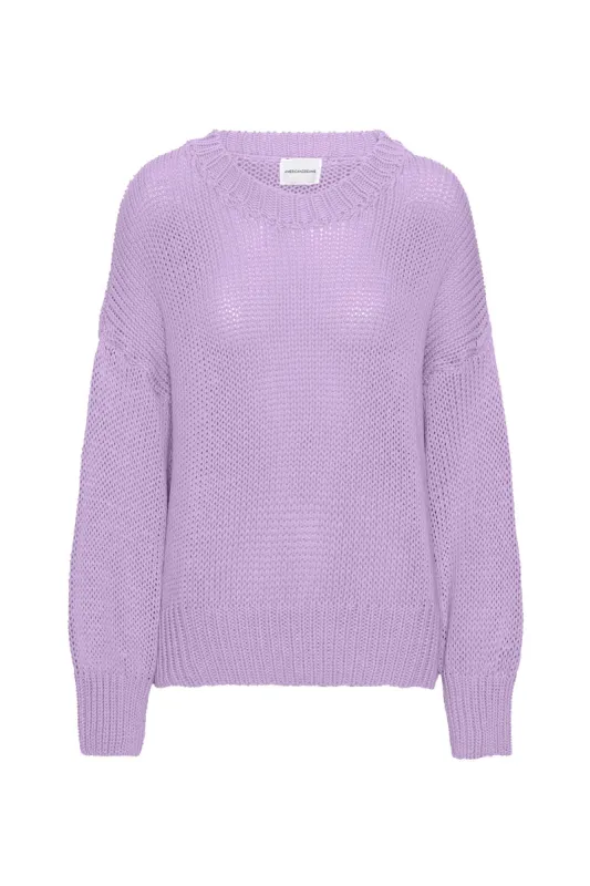 Pepper Round Neck Cotton Pullover Lilac sold by American Dream