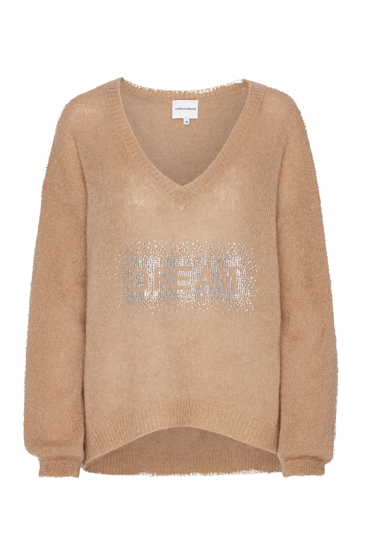 Silja V Neck Crystal Pullover Medium Brown sold by Americandreams