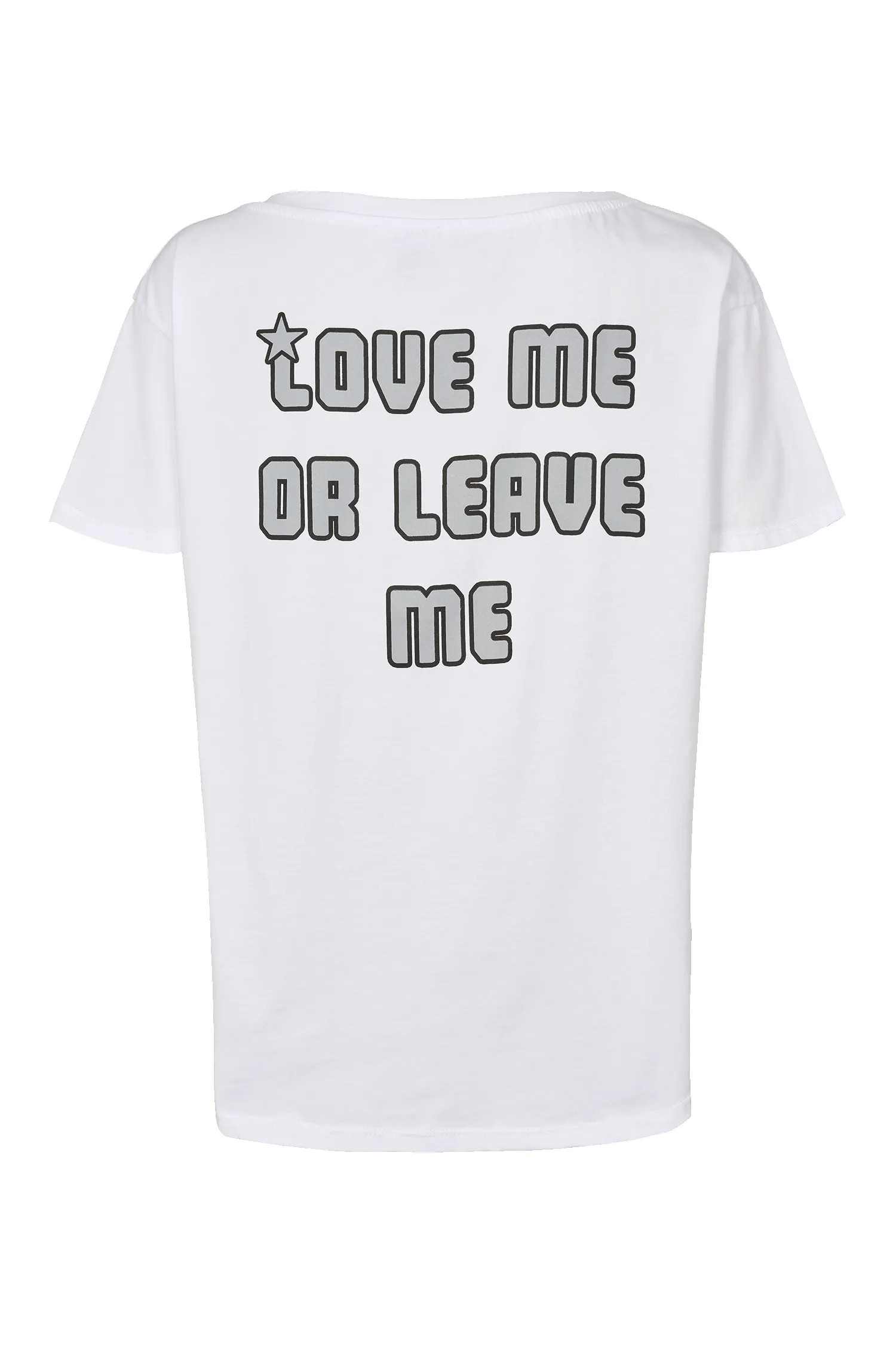 T-shirt White Love Me or Leave Me Back Grey Letters sold by American Dream