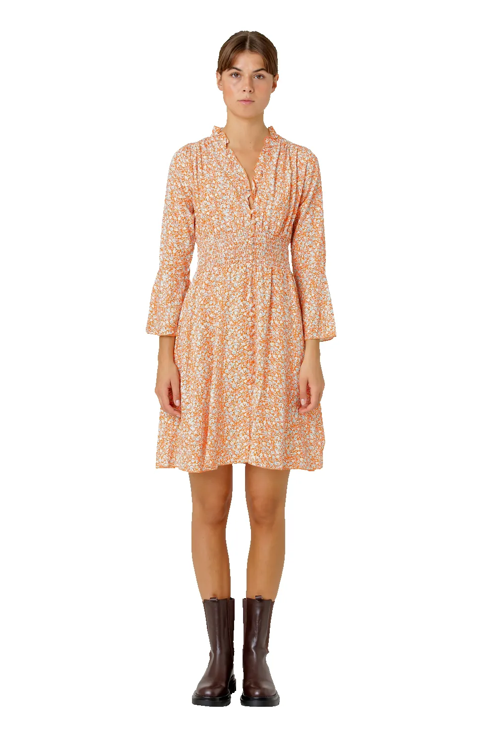 Sally Short Dress Orange Flower sold by Americandreams product image thumbnail 2