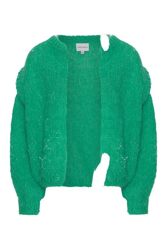 Molly Alpaca Cardigan Emerald Green - Sample sold by American Dream