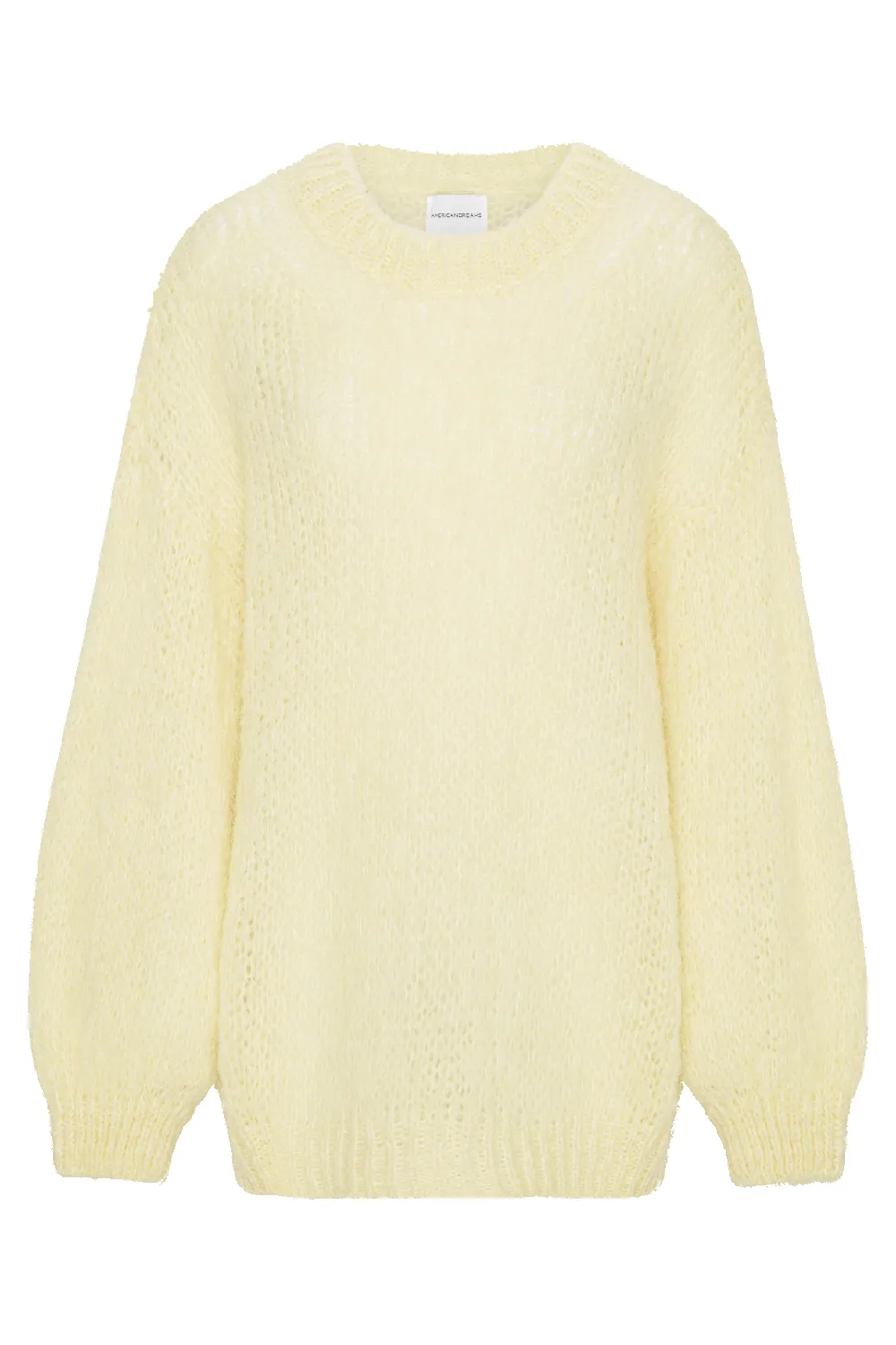 Pepper Round Neck Pullover Light Yellow sold by Americandreams