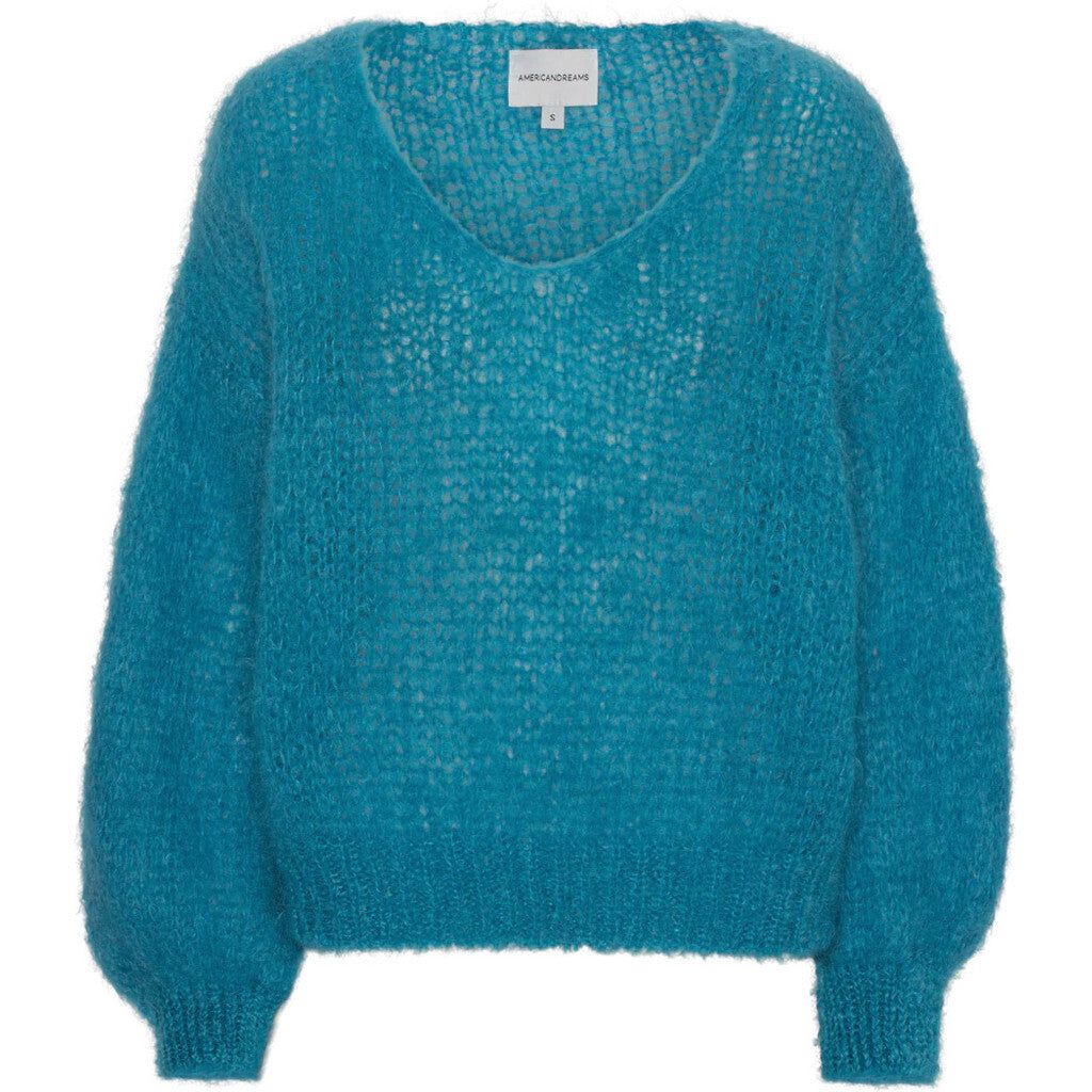 Milana LS Mohair Knit - Aqua Blue sold by American Dream