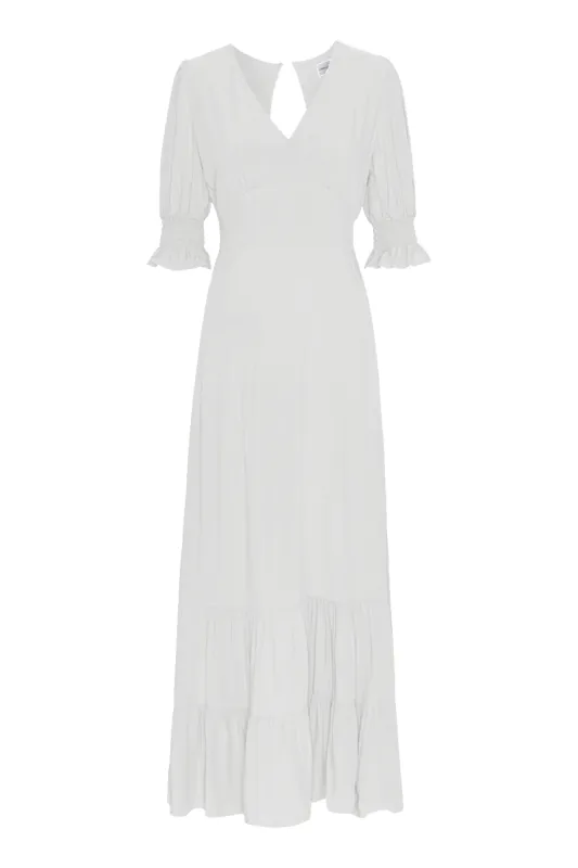 Koko Dress Long Open Back White sold by Americandreams