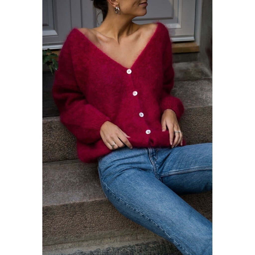 Cornelia LS Cardigan - Cerisse sold by American Dream product image thumbnail 3