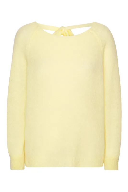 Julya Back Tie Pullover Light Yellow sold by American Dream