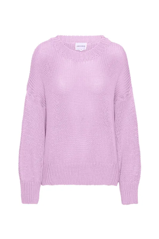 Pepper Round Neck Cotton Pullover Light Purple sold by American Dream