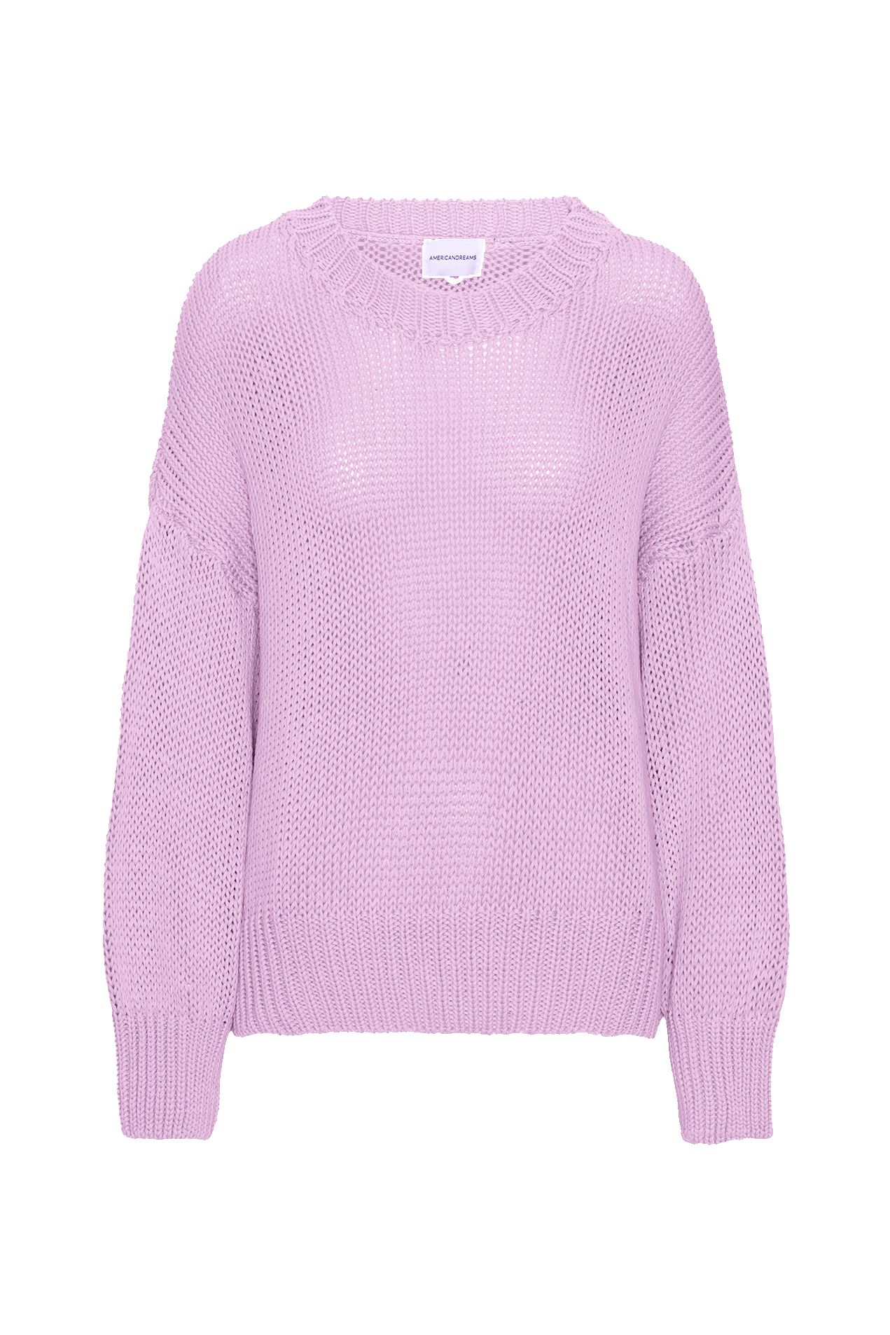 Pepper Round Neck Cotton Pullover Light Purple sold by American Dream