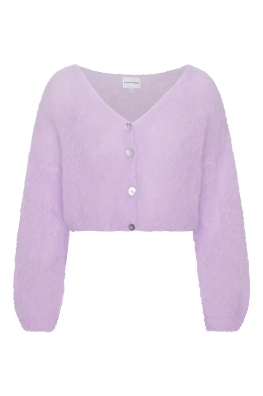 Cornelia Cropped Cardigan Light Purple sold by Americandreams