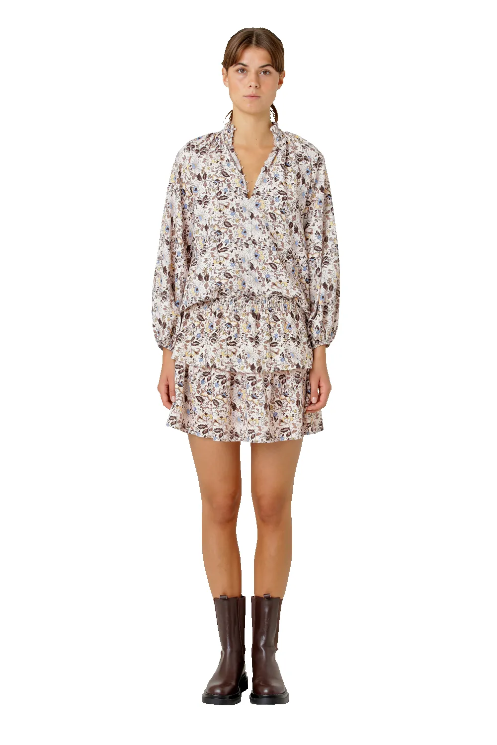 Perla Cotton Shirt Sand Multi Small Flower sold by Americandreams product image thumbnail 2
