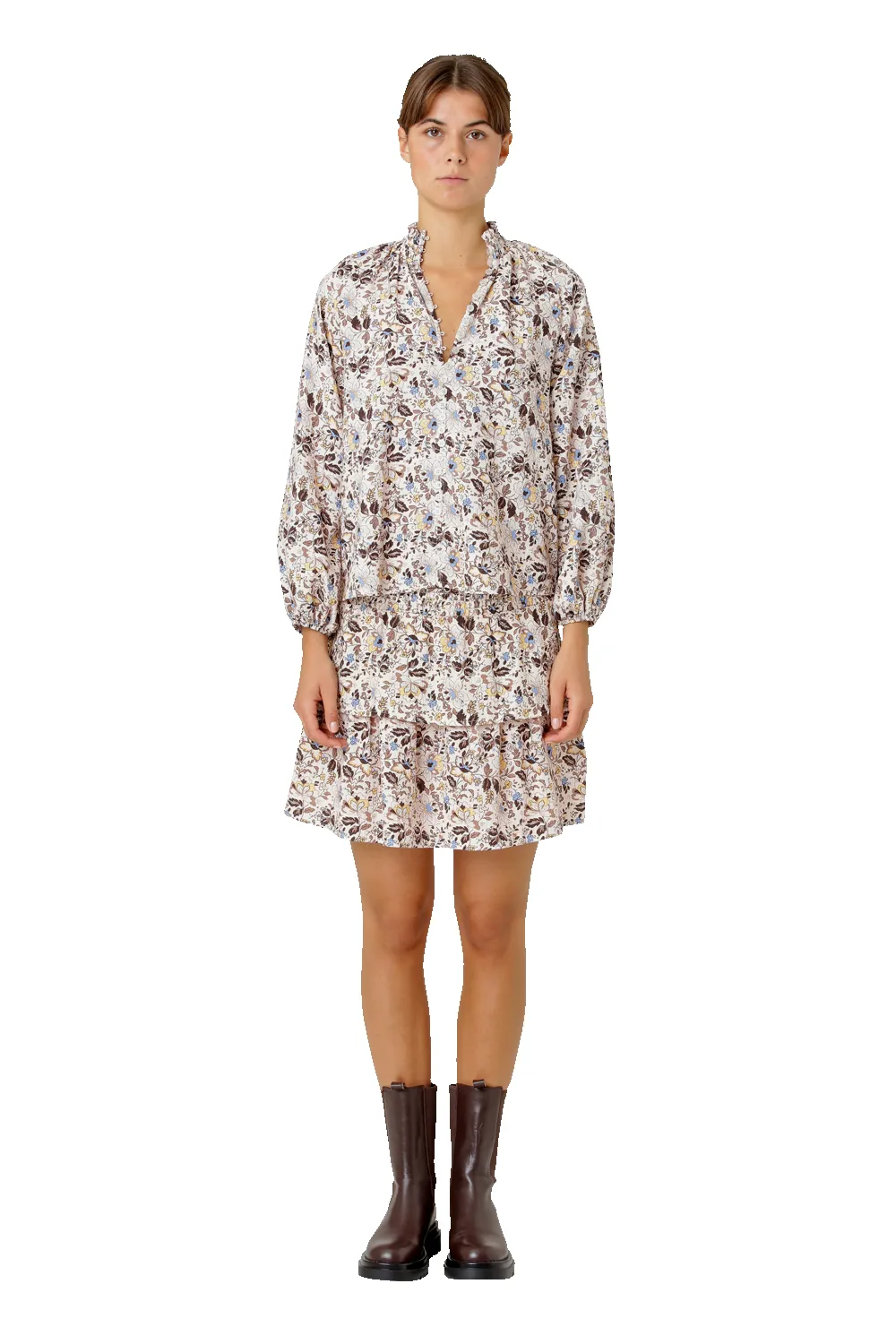 Perla Cotton Shirt Sand Multi Small Flower sold by Americandreams product image thumbnail 3