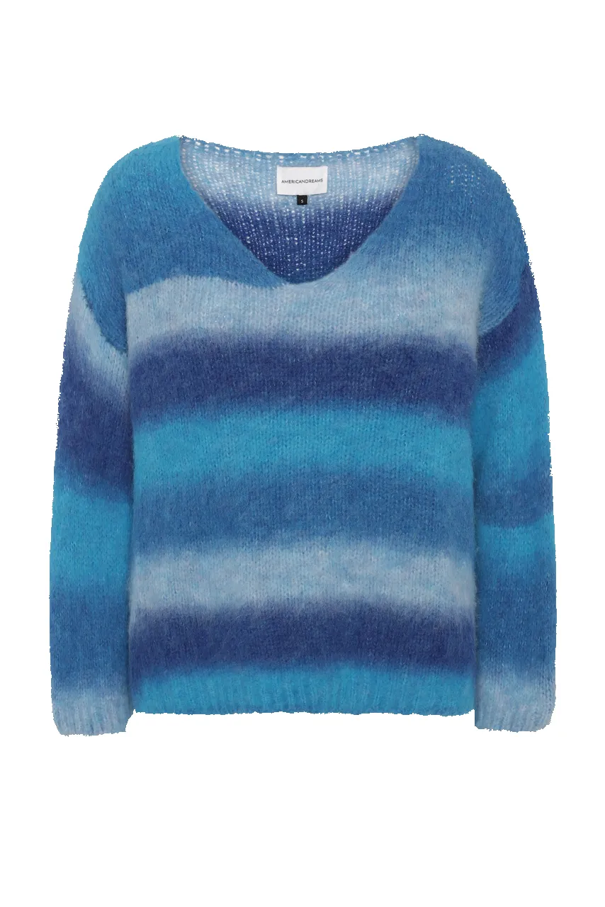 Sofia Pullover Blue Ombre - Sample sold by American Dream