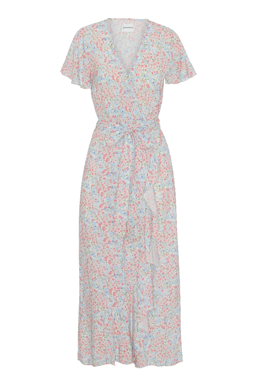 Milly Wrap Dress Long Blue Multi Flower sold by Americandreams