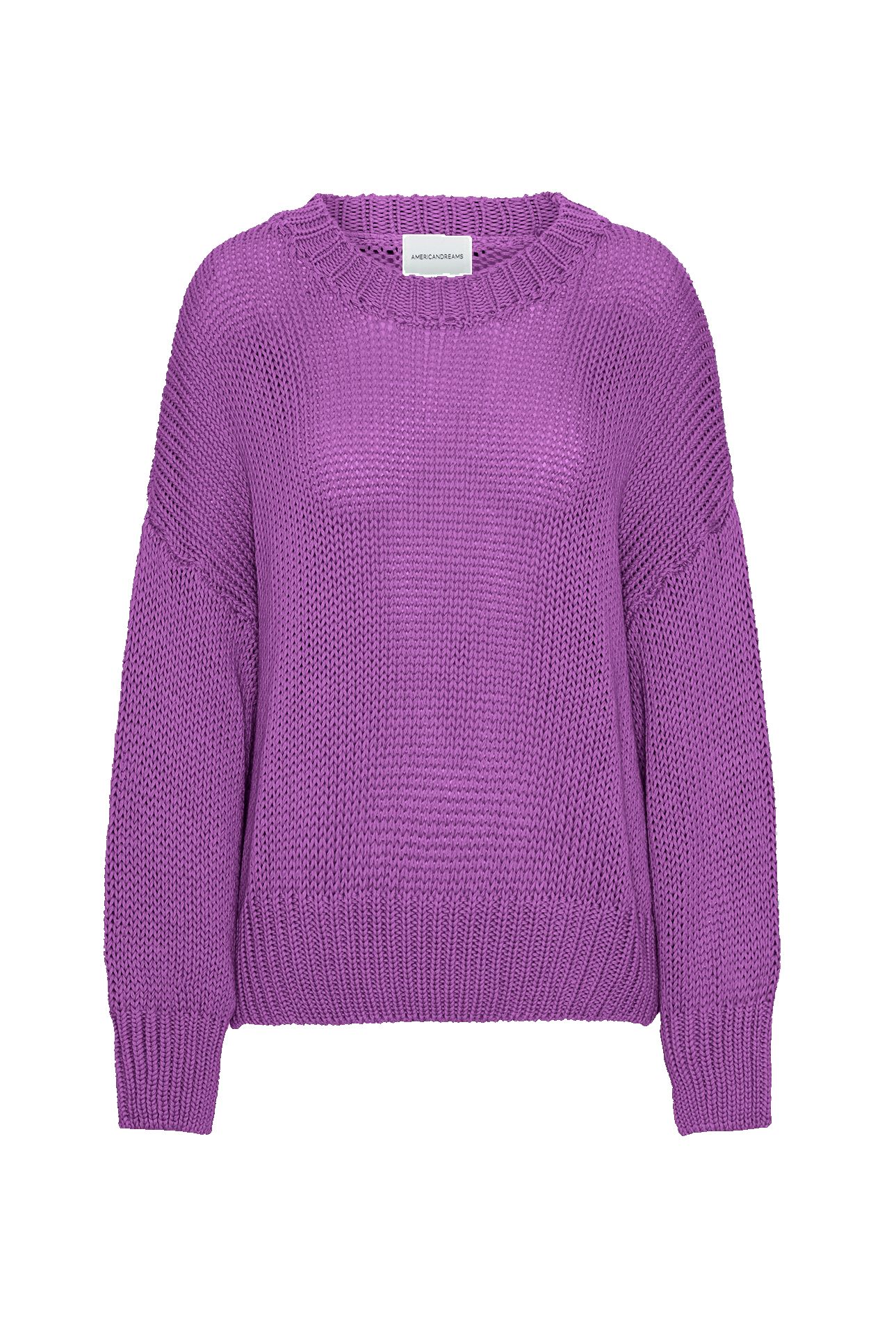Pepper Round Neck Cotton Pullover Deep Purple sold by American Dream