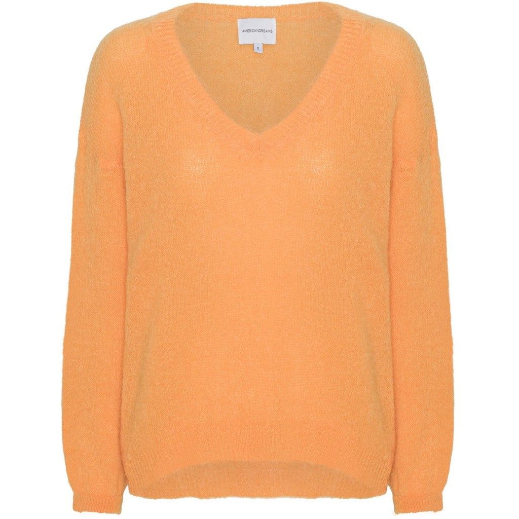 Silja V Neck Knit - Light Orange sold by American Dream