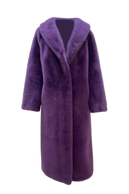 Julia Faux Fur Long Purple sold by Americandreams