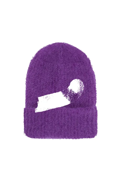 Mila Mohair Beanie Deep Purple sold by American Dream