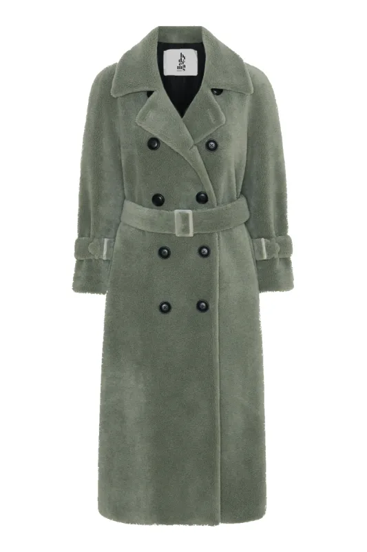 Raphaelle Coat Long Green sold by American Dream