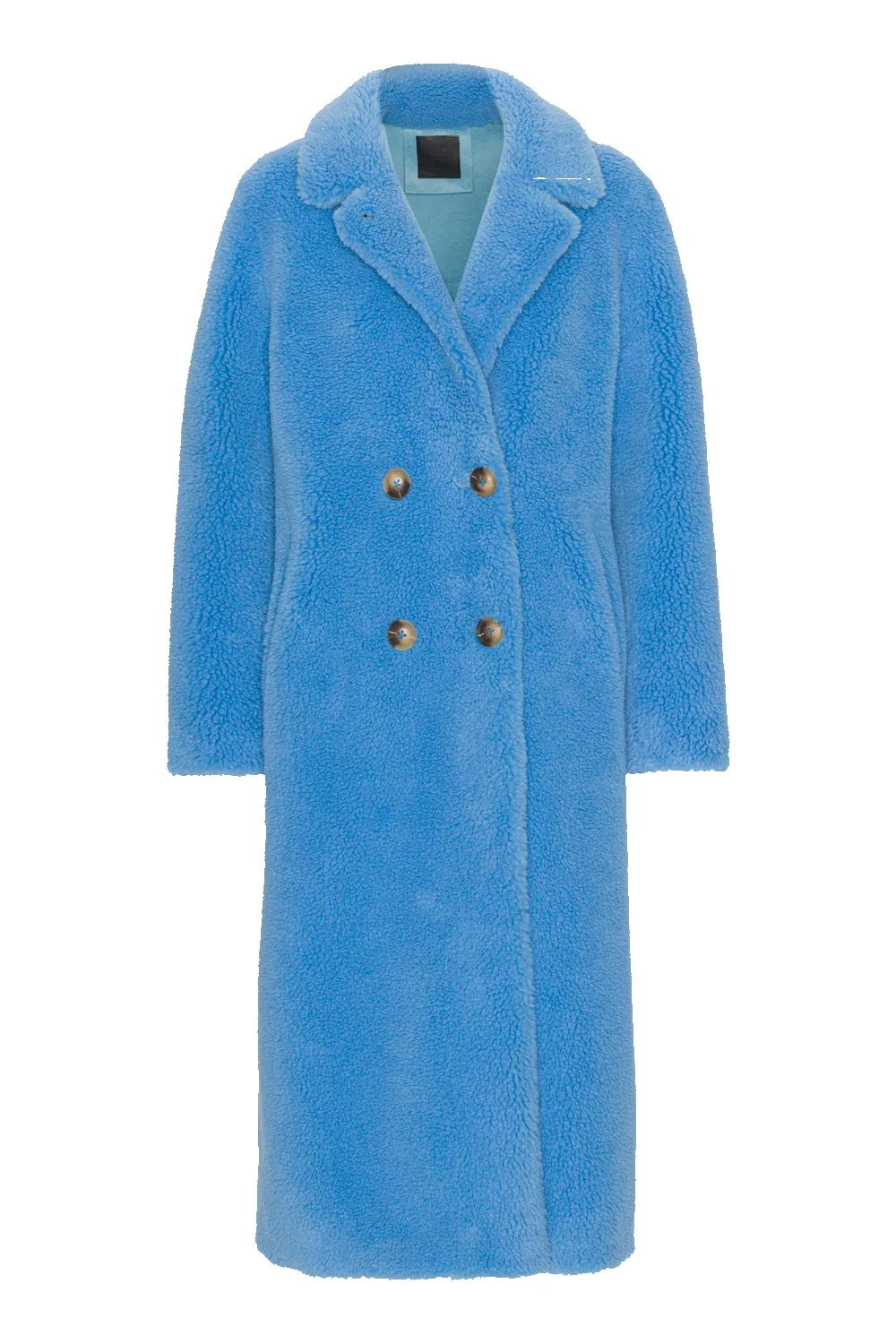 Fiona Long Coat Without Fur Sky Blue sold by Americandreams