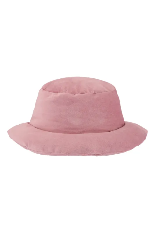 Tanya Down Bucket Hat Velvet Light Pink - Sample sold by Americandreams