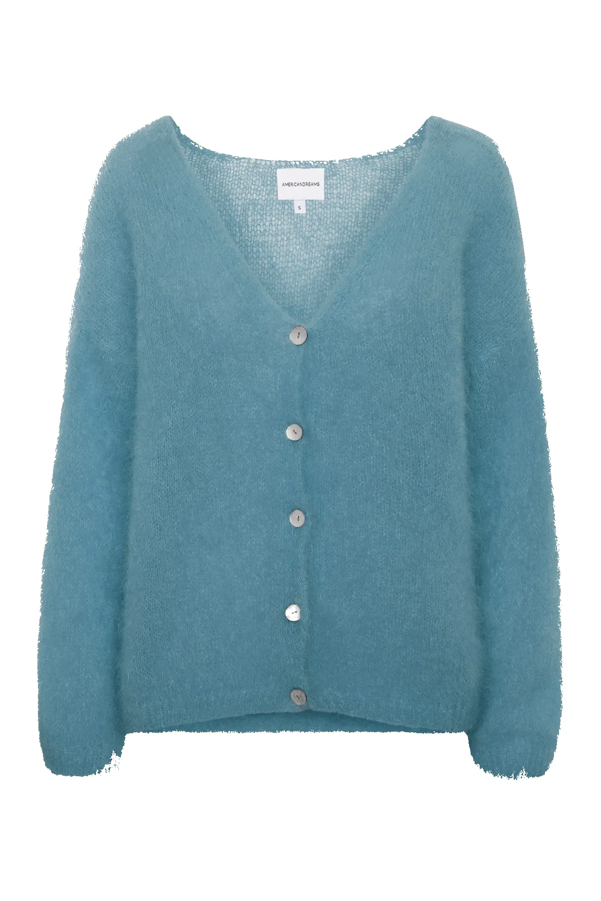 Cornelia LS Cardigan Turquoise sold by Americandreams