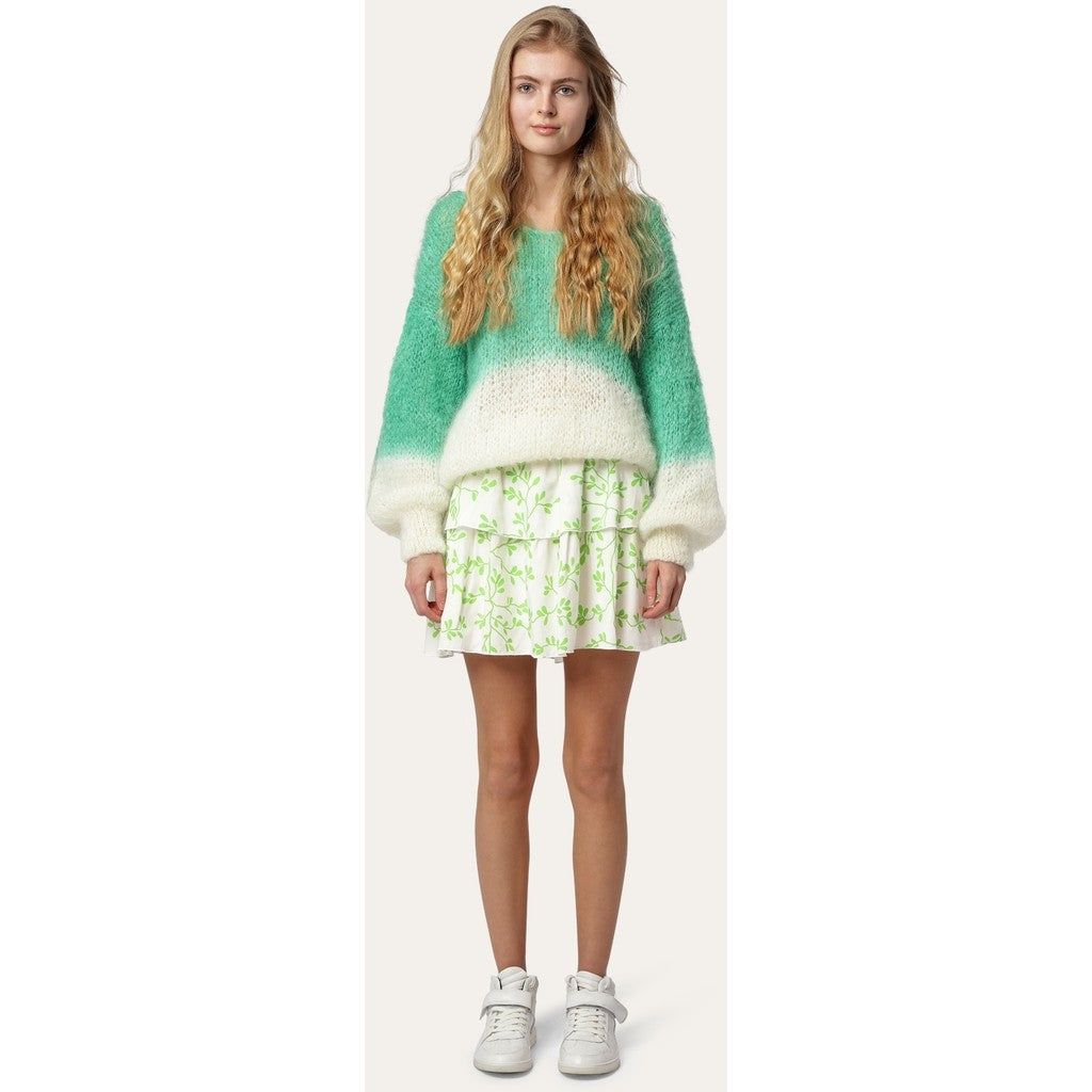 Sally Short Skirt - White/green leaf sold by American Dream product image thumbnail 2