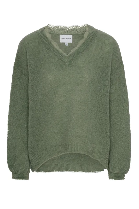 Esme Pullover Dusty Green sold by Americandreams