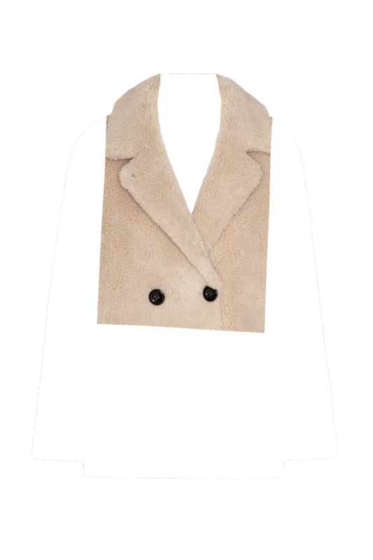 Fiona Short Coat Without Fur Beige sold by Americandreams