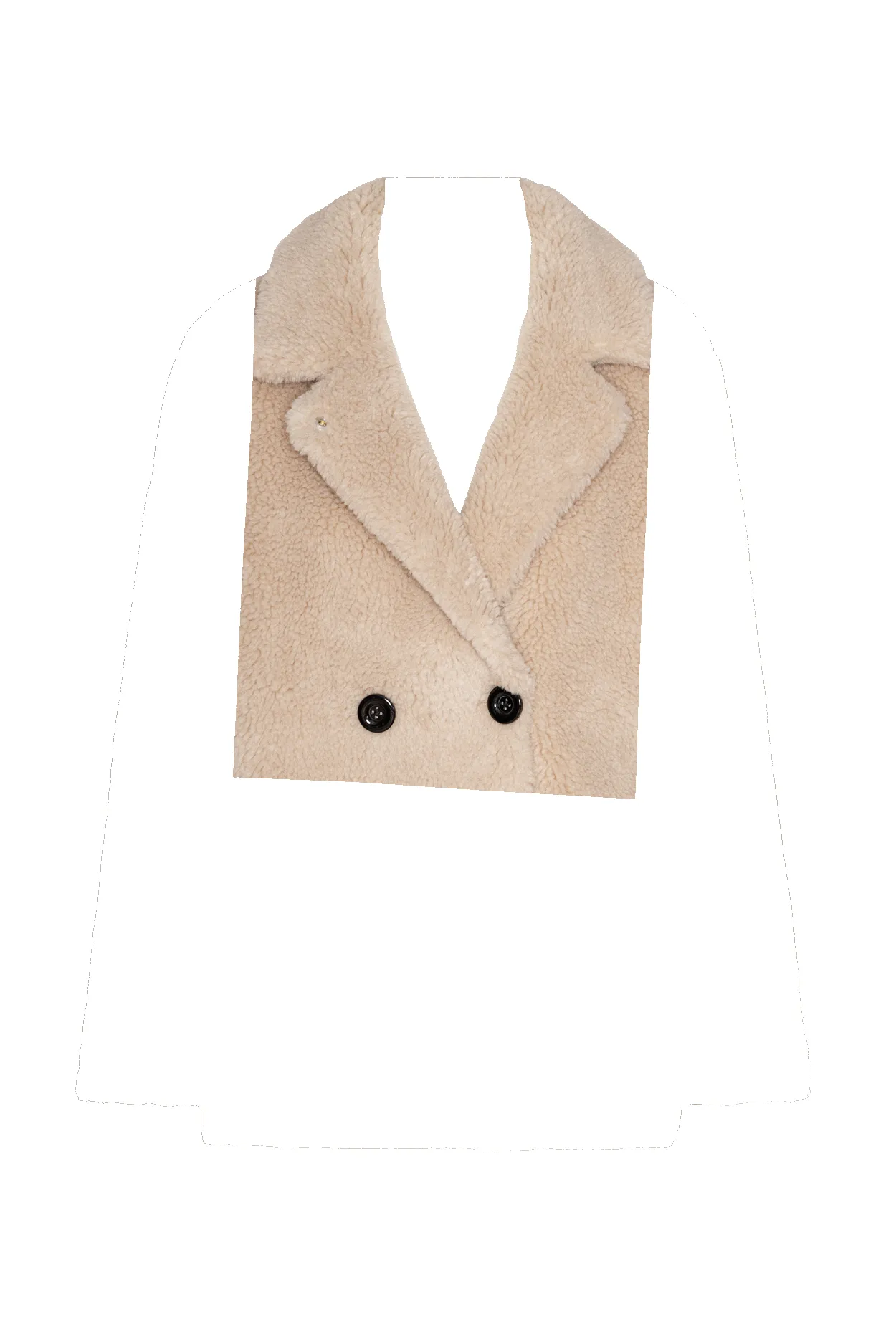 Fiona Short Coat Without Fur Beige sold by Americandreams