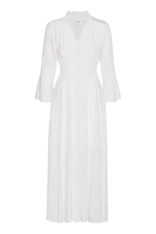 Sally Long Dress White sold by Americandreams