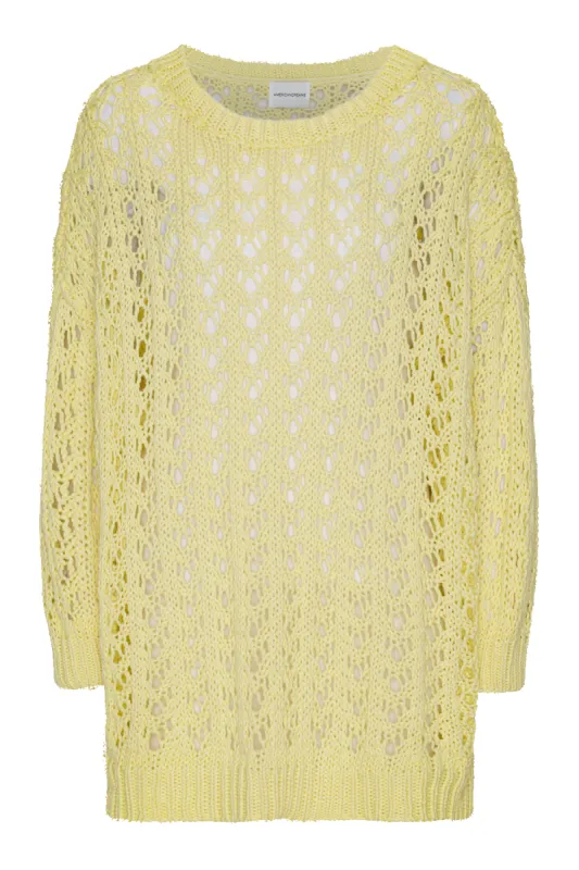 Luna Cotton Pullover Light Yellow sold by Americandreams