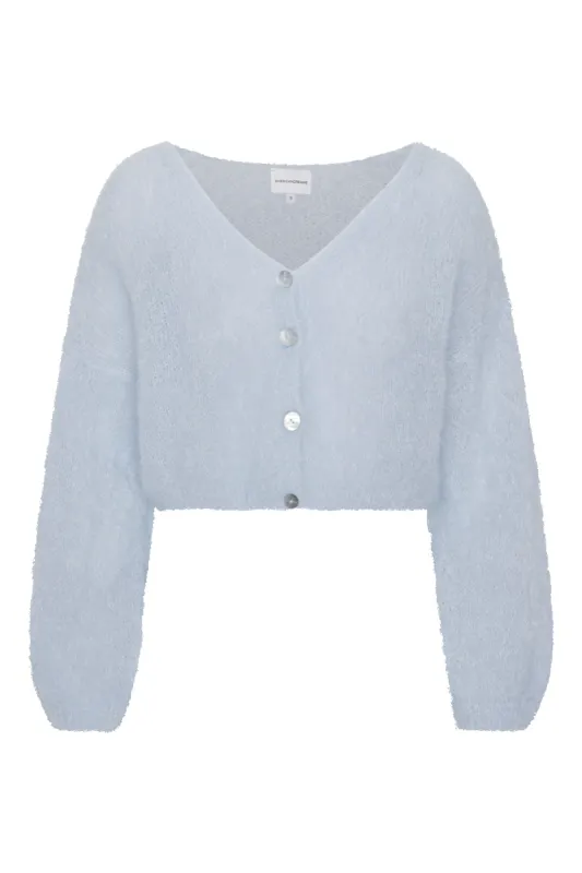 Cornelia Cropped Cardigan Light Blue sold by Americandreams