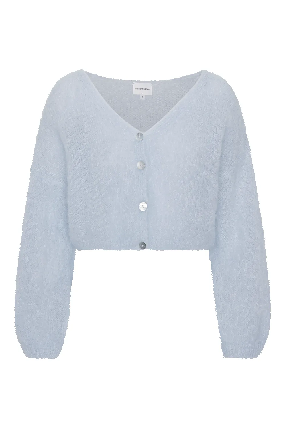 Cornelia Cropped Cardigan Light Blue sold by Americandreams