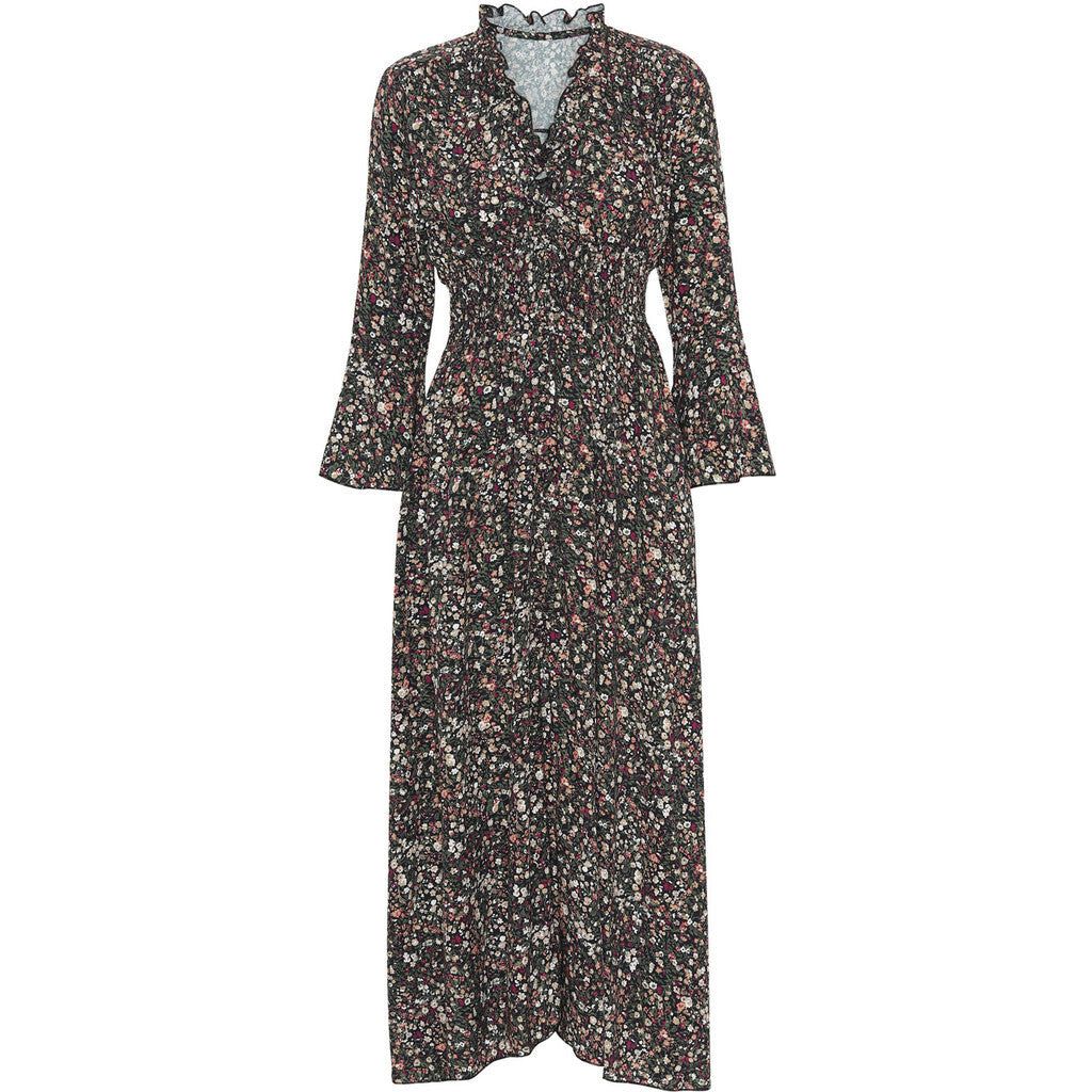 Sally Long Dress - Black Flower sold by American Dream