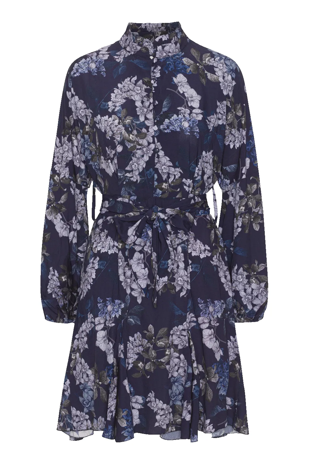 Aia Viscose Dress Violet Big Flower sold by Americandreams