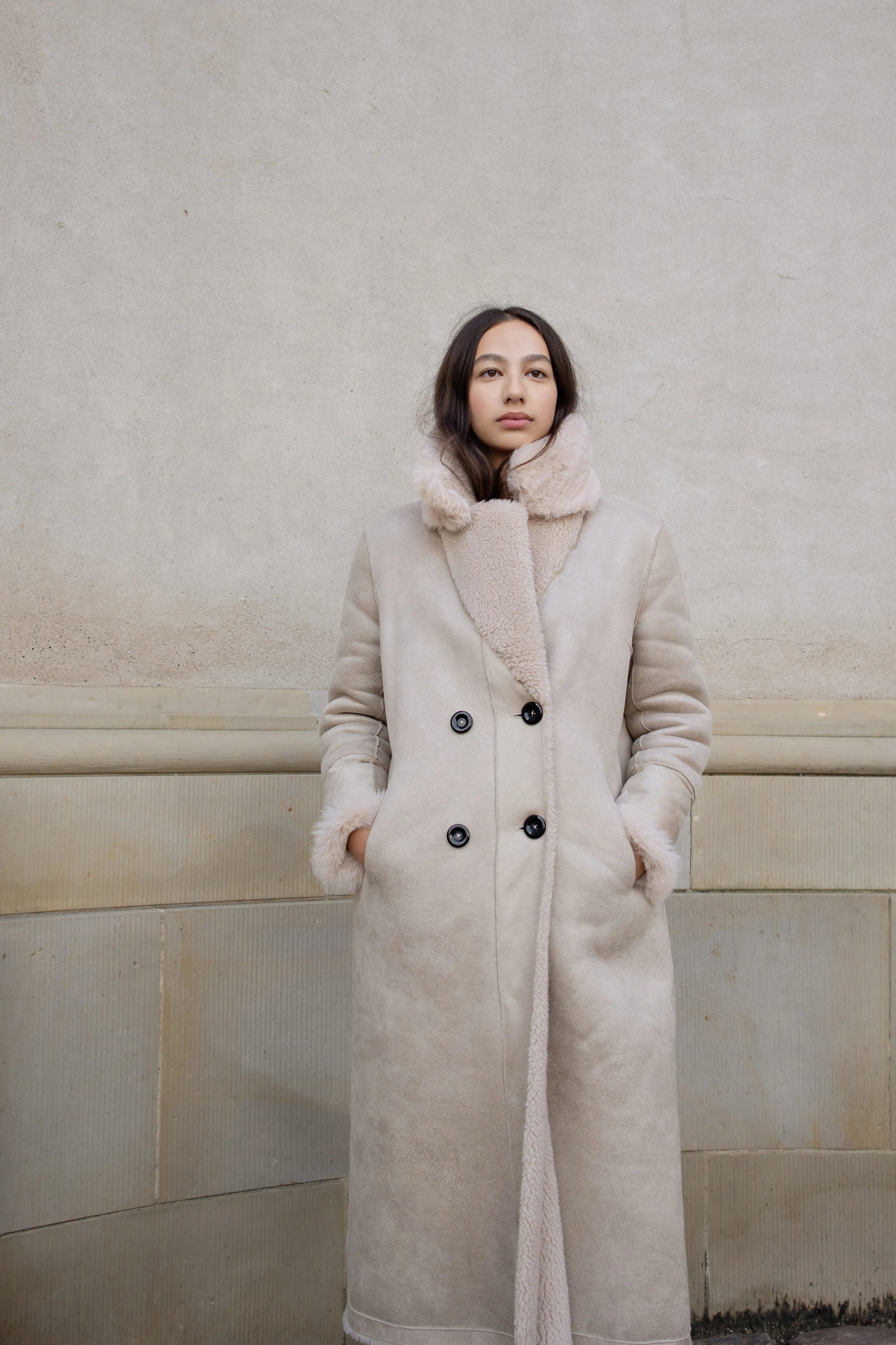 Leona Wool Coat Long Beige sold by Americandreams product image thumbnail 5